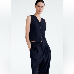 NWT Zara Vest Black Large